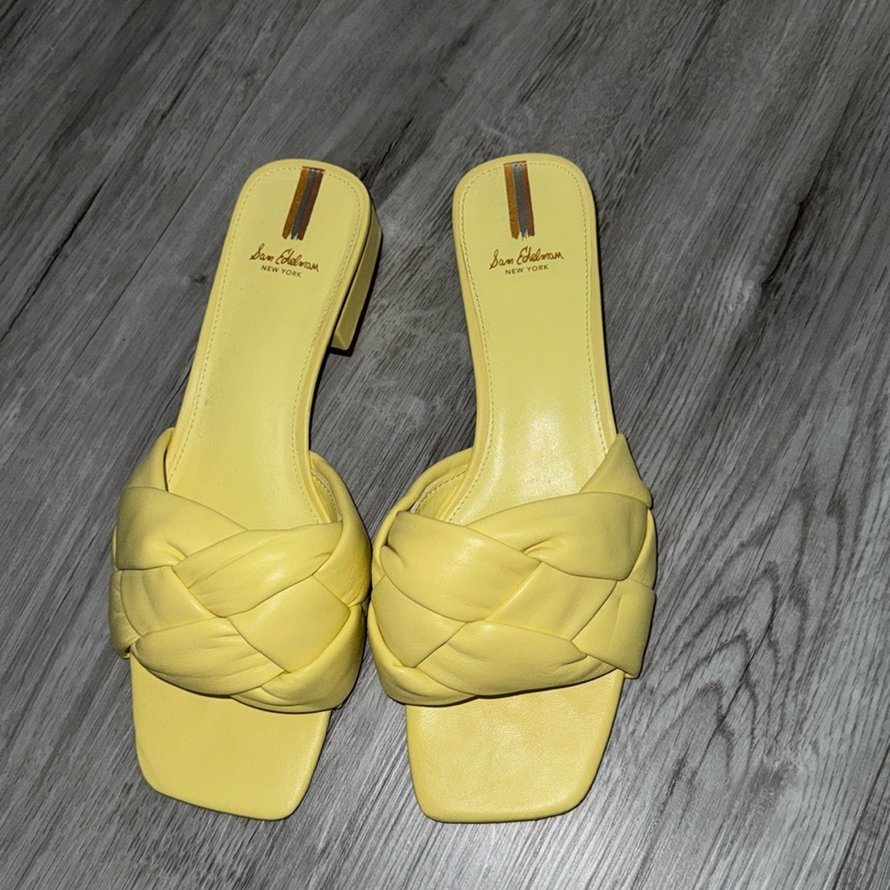Sam Edelman Yellow Square Mini Heel